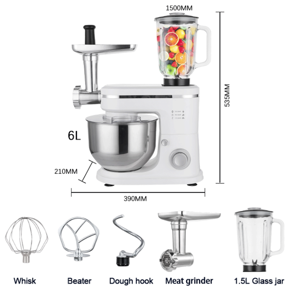 Mezclador de masa con soporte para molienda de jugo de 7 velocidades de uso múltiple para el hogar