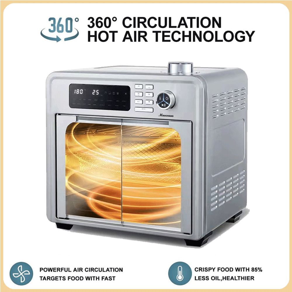 Horno freidora de aire de sobremesa con circulación de aire caliente multiusos